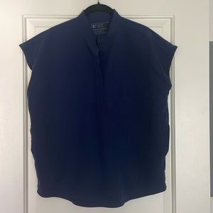 Figs Navy Rafaela Oversized Scrub Top